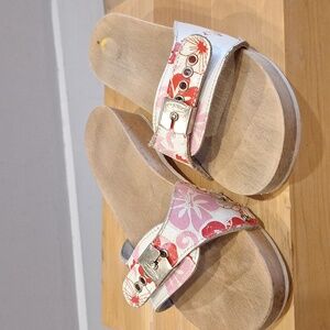 Vtg Dr Scholl's Wood Original Italy Hawaiian 8